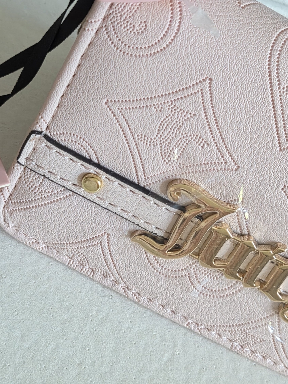 Juicy Couture Pink Embossed Logo Wallet Clutch